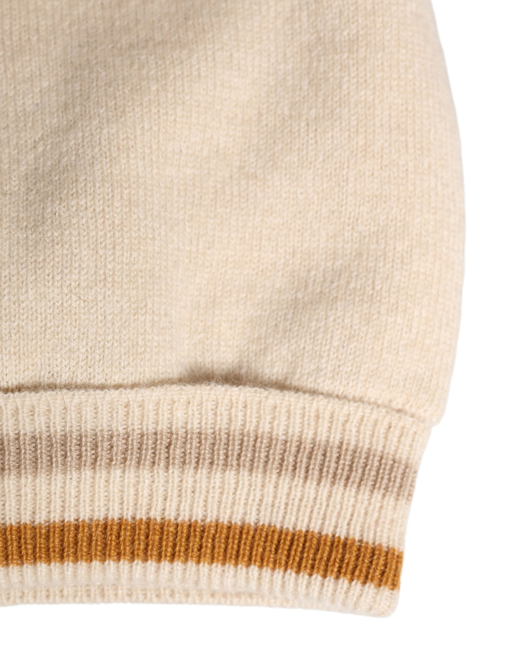 Dolce & Gabbana Bonnet en Cachemire Beige Tricoté Femme Hiver