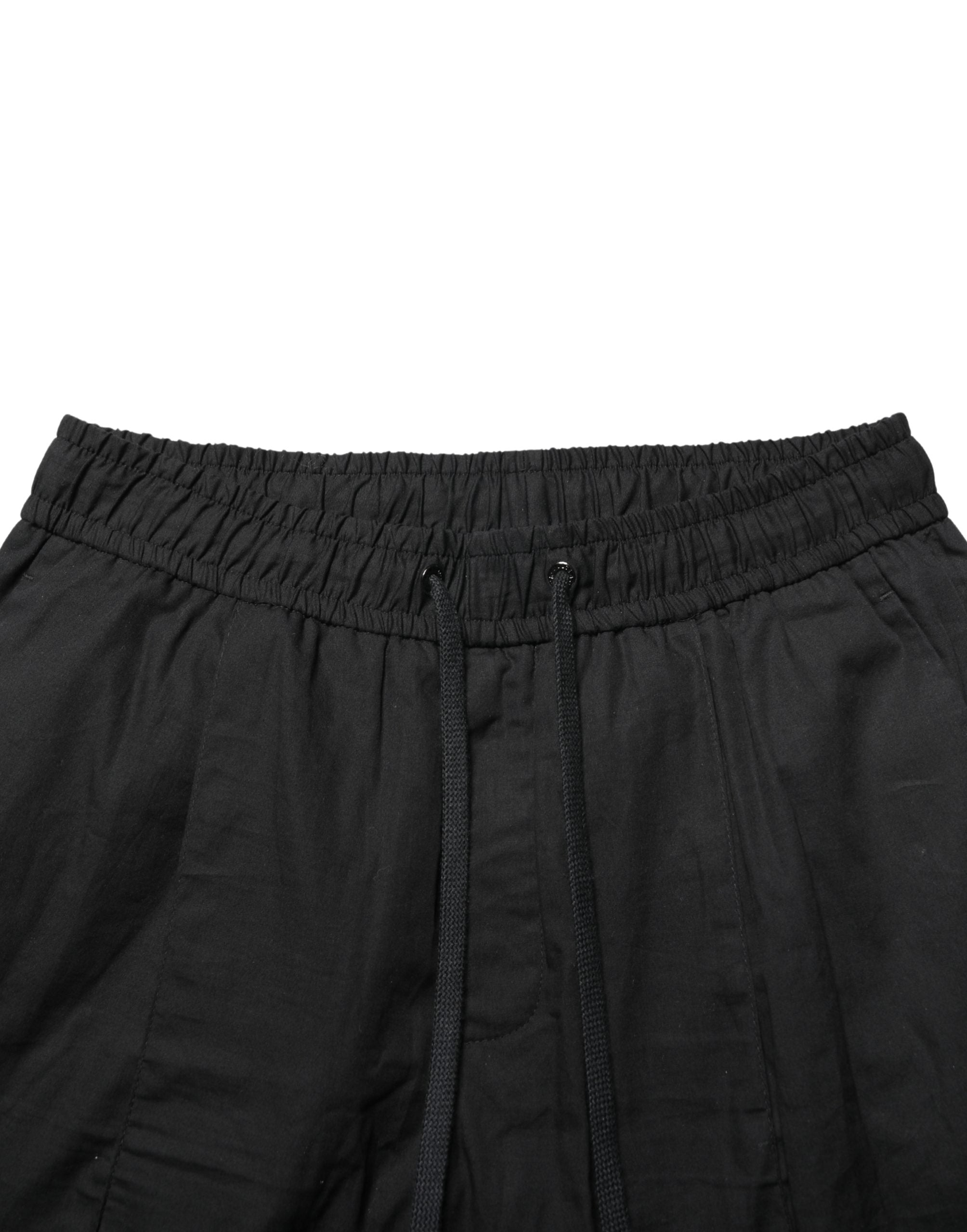 Dolce & Gabbana Pantaloni Jogger Uomo Neri in Cotone Skinny