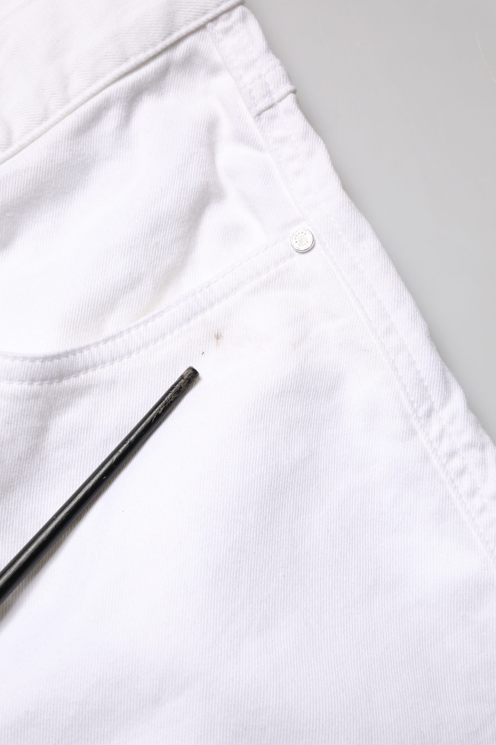 Paul & Shark Weiße Gerade Passform Mittelbund Jeanshose