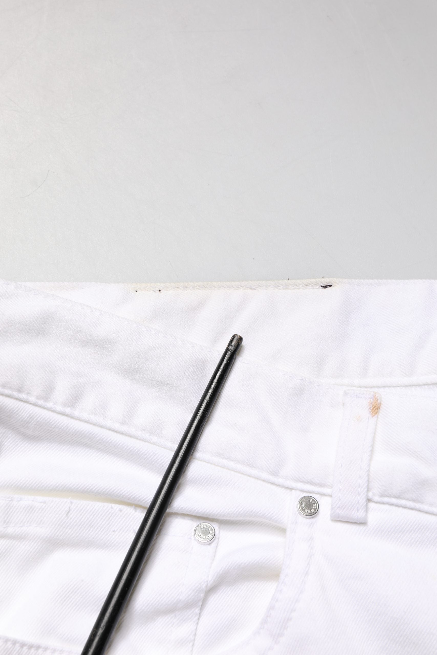 Paul & Shark Weiße Gerade Passform Mittelbund Jeanshose