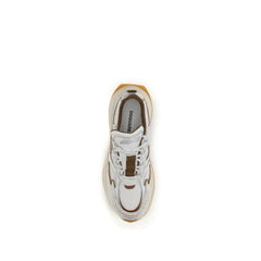 Dsquared² White Calf Leather Bos Taurus Athletic Sneakers