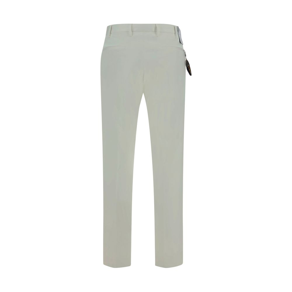 PT Torino Pantaloni Casual Bianchi in Cotone
