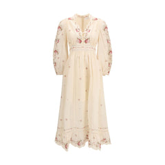Zimmermann Beige Linen Casual Dress