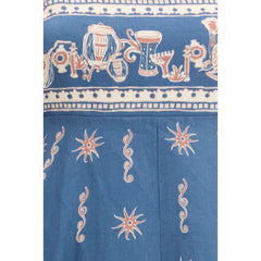 Alemais Blue Linen Casual Dress