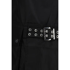 Ganni Svart Resirkulert Polyamid Hverdagskjole