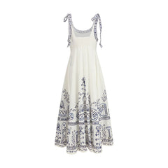 Robe décontractée en lin blanc Alemais