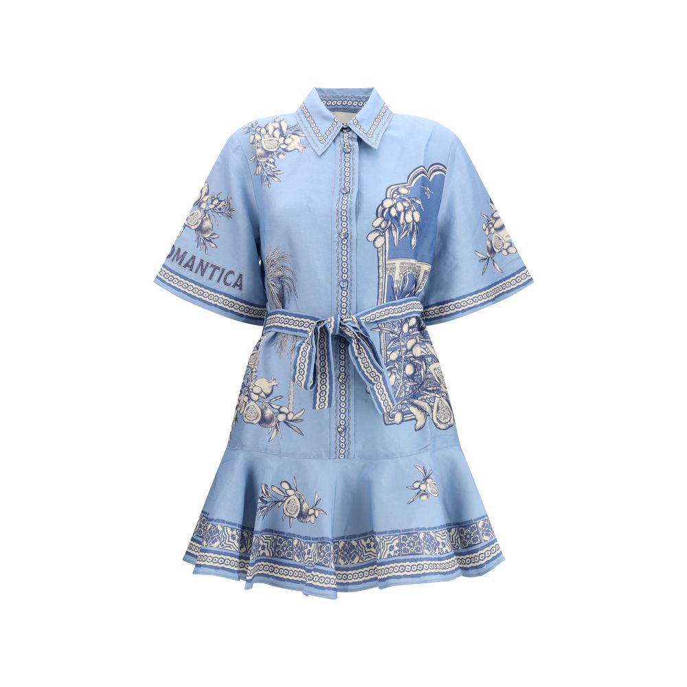Robe décontractée en lin bleu Alemais