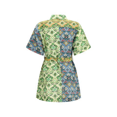 Alemais Farebné ľanové letné šaty