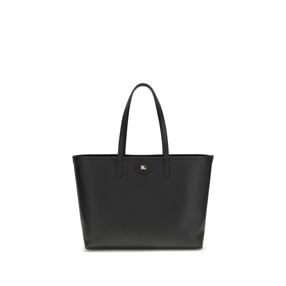 Burberry Bolso de Hombro en Cuero de Ternero Negro Bos Taurus