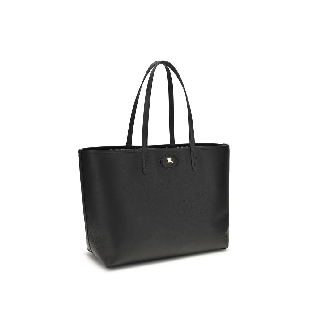 Burberry Bolso de Hombro en Cuero de Ternero Negro Bos Taurus