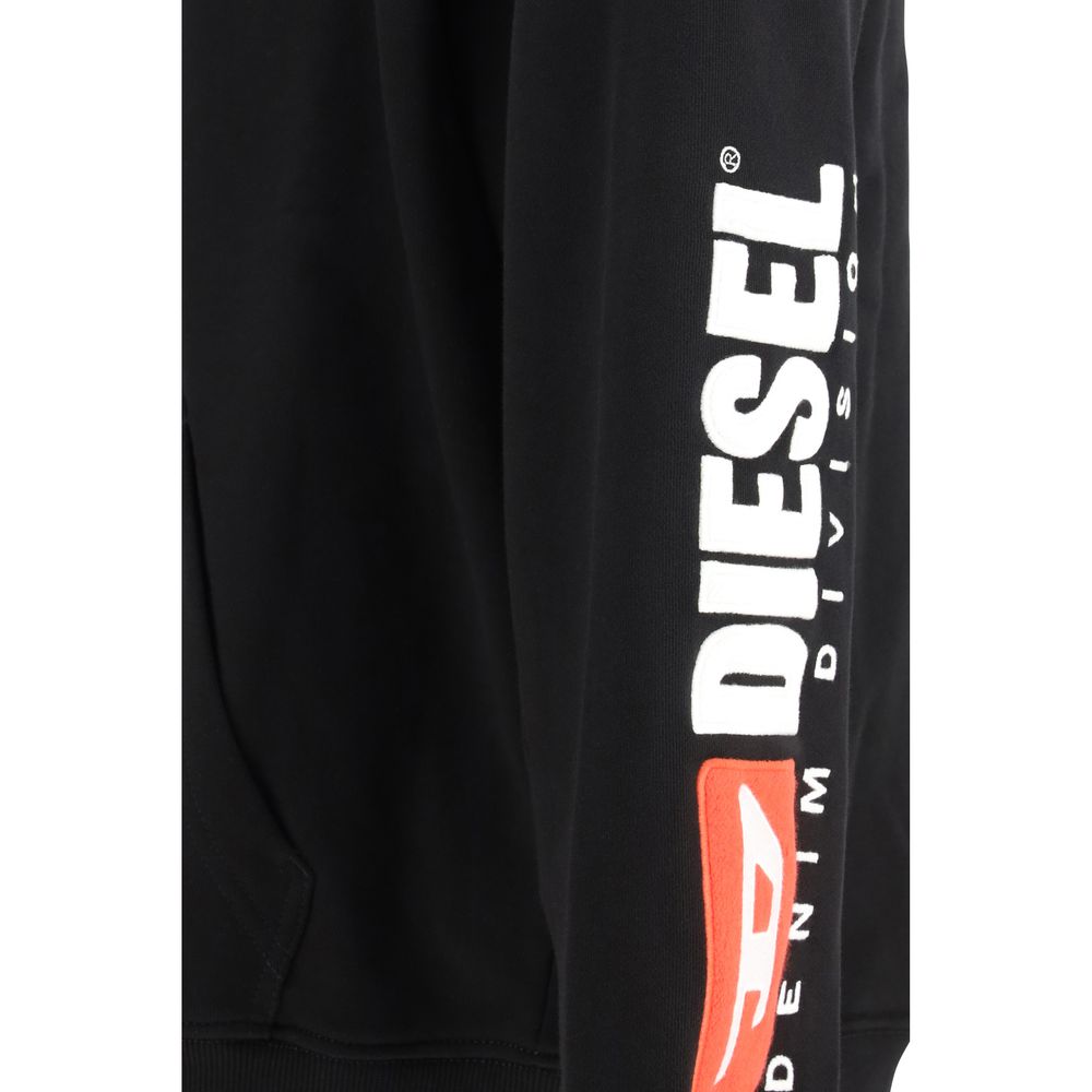 Sudadera Negra de Algodón Diesel