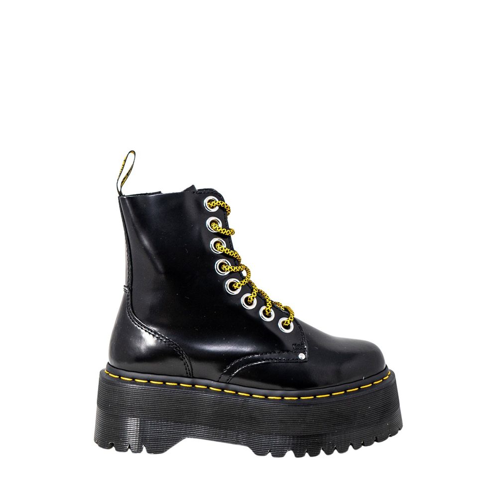 Dr. Martens Črne usnjene gležnjarji z vezalkami