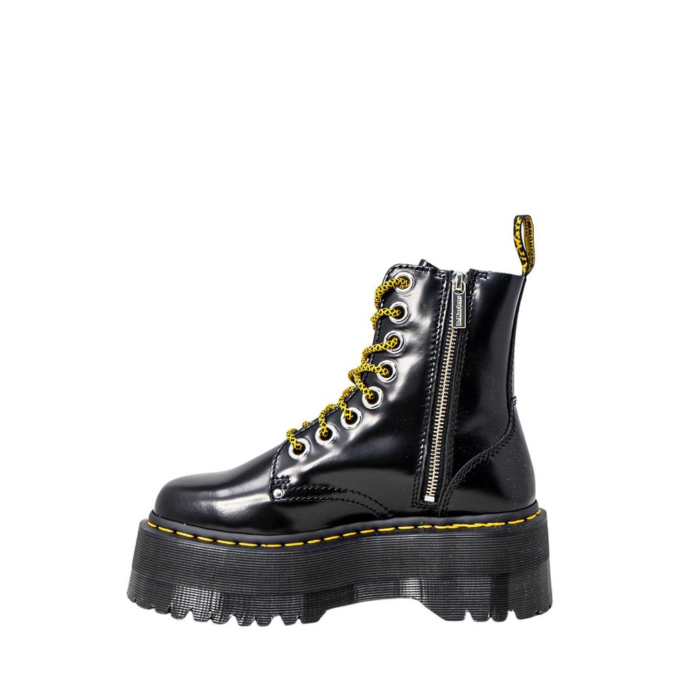 Dr. Martens Črne usnjene gležnjarji z vezalkami