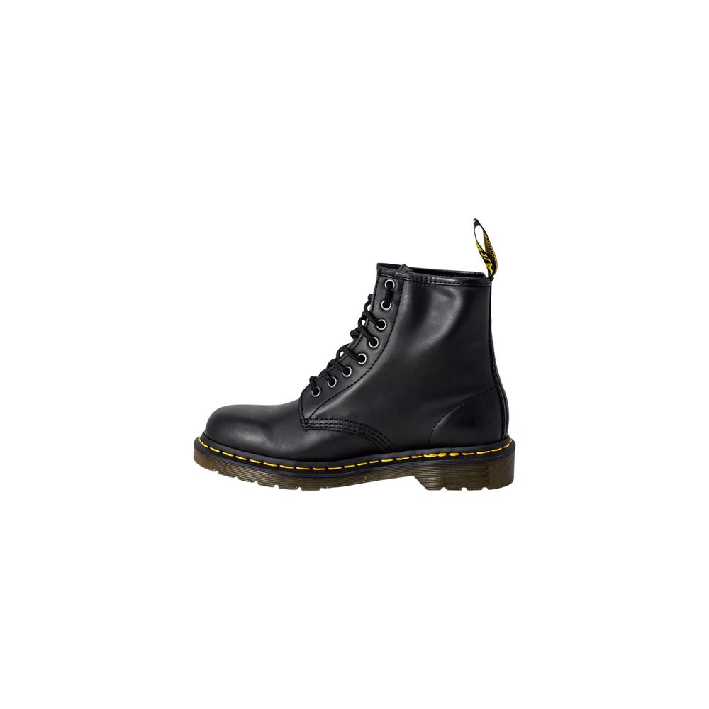 Botas de Senhora Dr. Martens em Pele Preta com Cordões