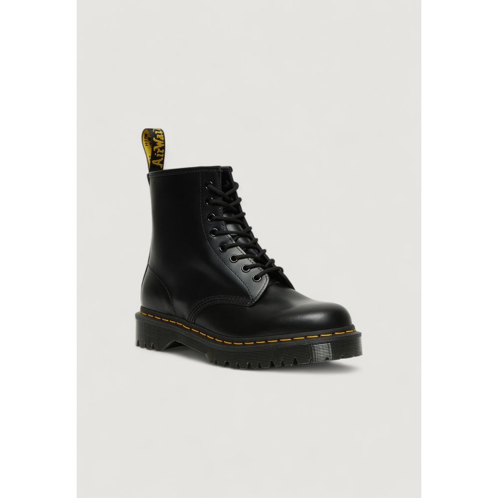Dr. Martens Juodos Odinės Viršūnės Bateliai Su Raištukais