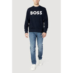 Hugo Boss Bluza de trening din bumbac albastră