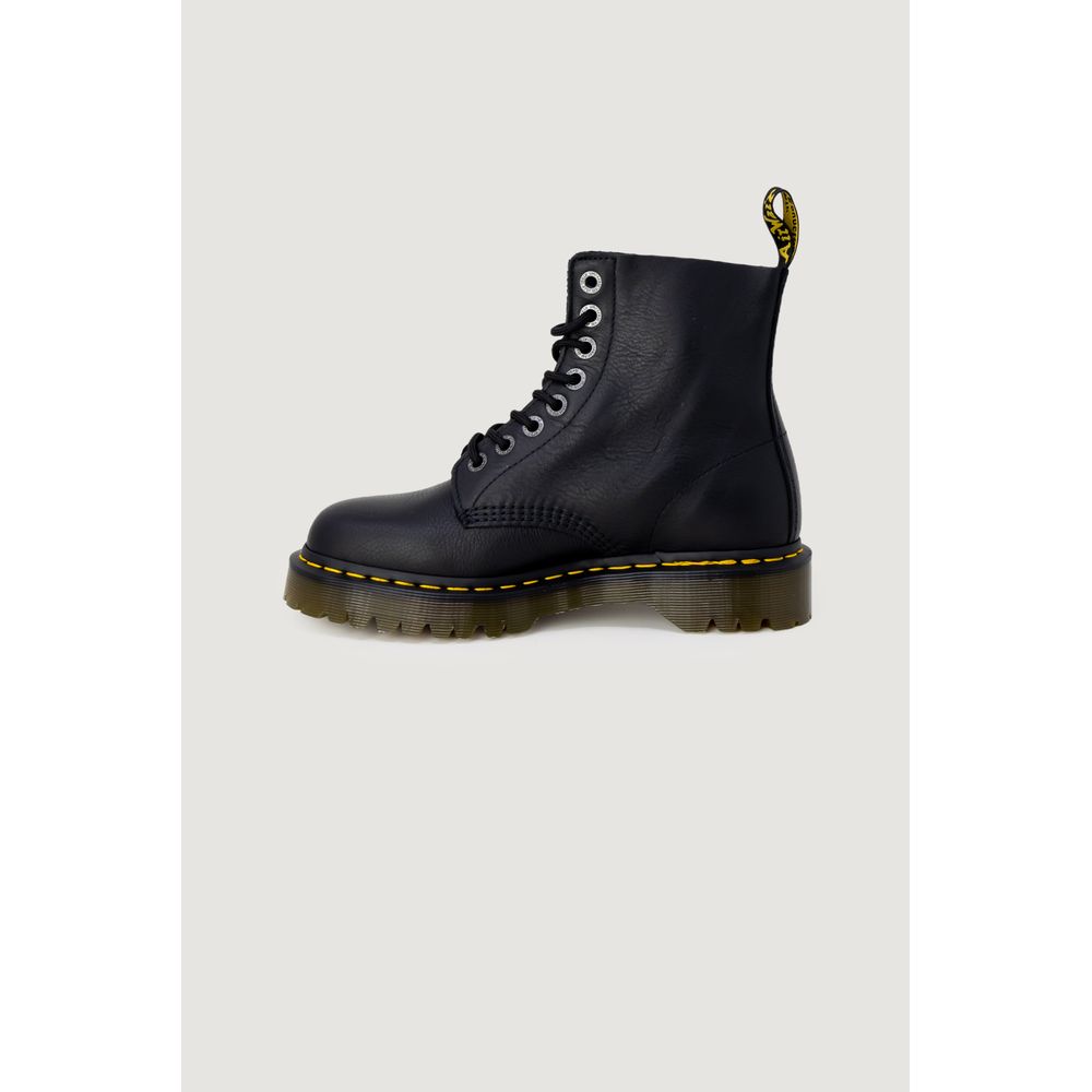 Botas de Senhora Dr. Martens em Pele Preta com Cordões