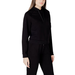 Armani Exchange Svart Hettegenser i Viskose