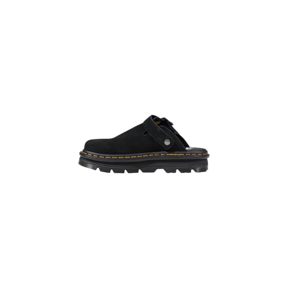 Dr. Martens Zuecos de Plataforma en Cuero Negro