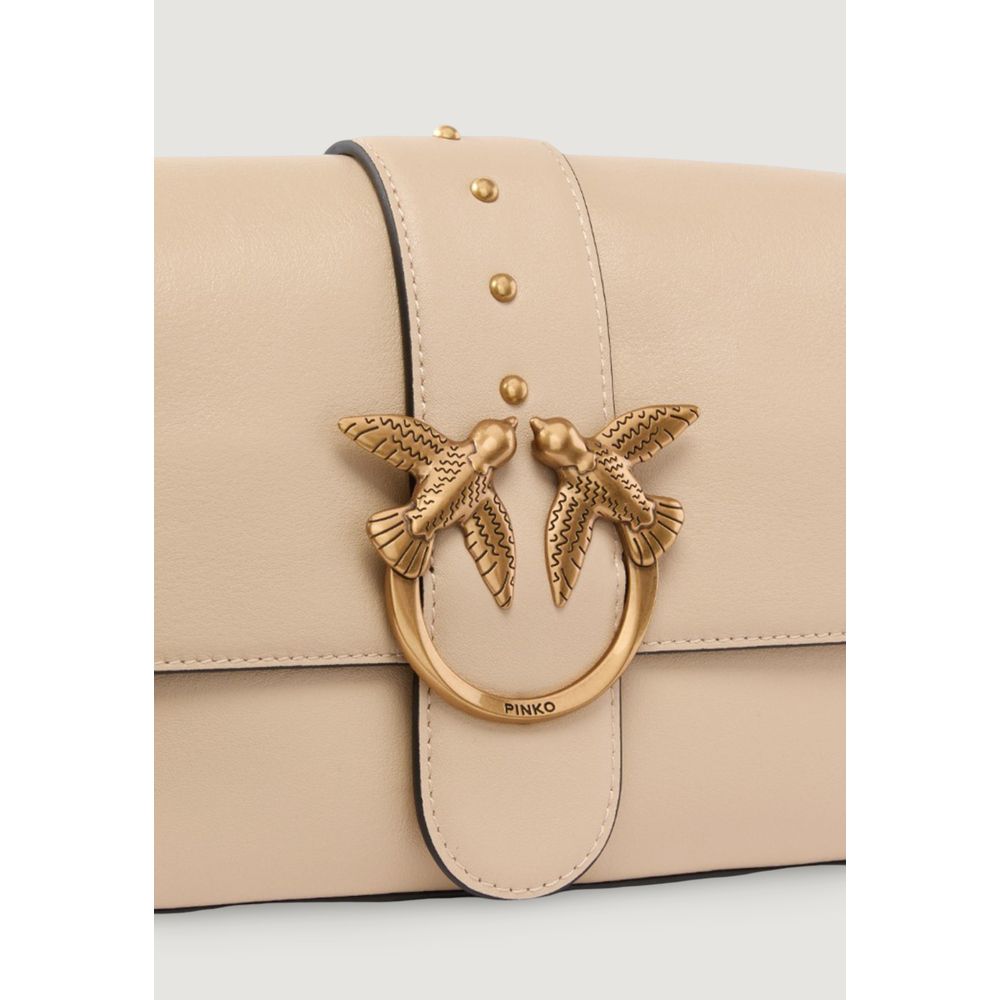 PINKO Borsa a Mano in Pelle Beige