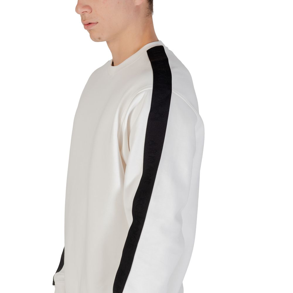 Armani Exchange Kremowa Bluza Rozpinana z Bawełny