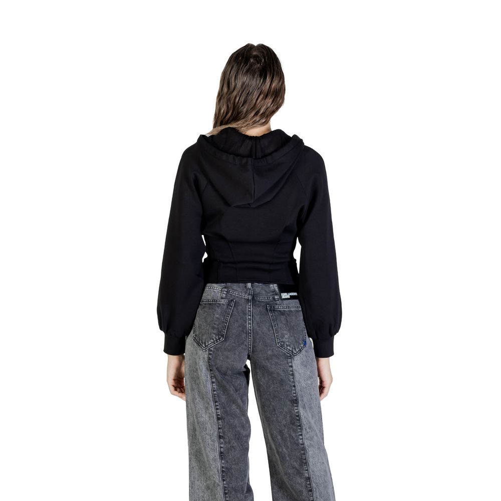 Armani Exchange Felpa con Cappuccio Nera in Poliammide