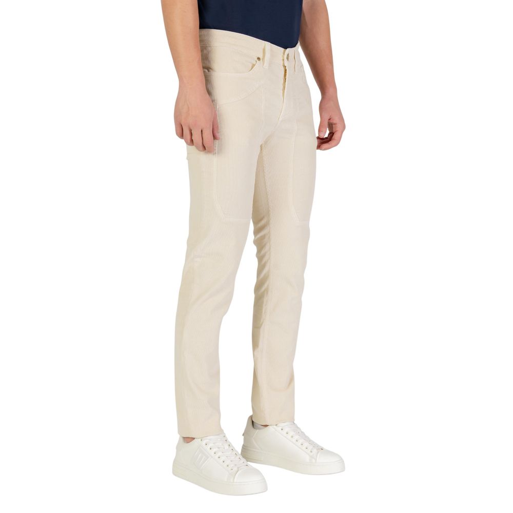 Jeckerson Pantalones Vaqueros Pitillo de Algodón Crema
