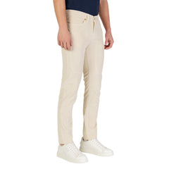 Jeckerson Pantalones Vaqueros Pitillo de Algodón Crema