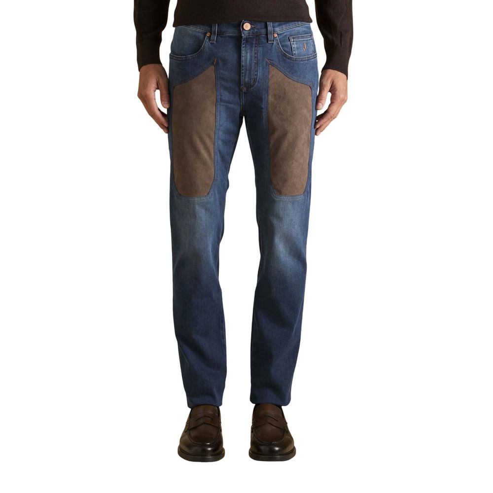 Jeckerson Pantalones Vaqueros Skinny Azules de Algodón
