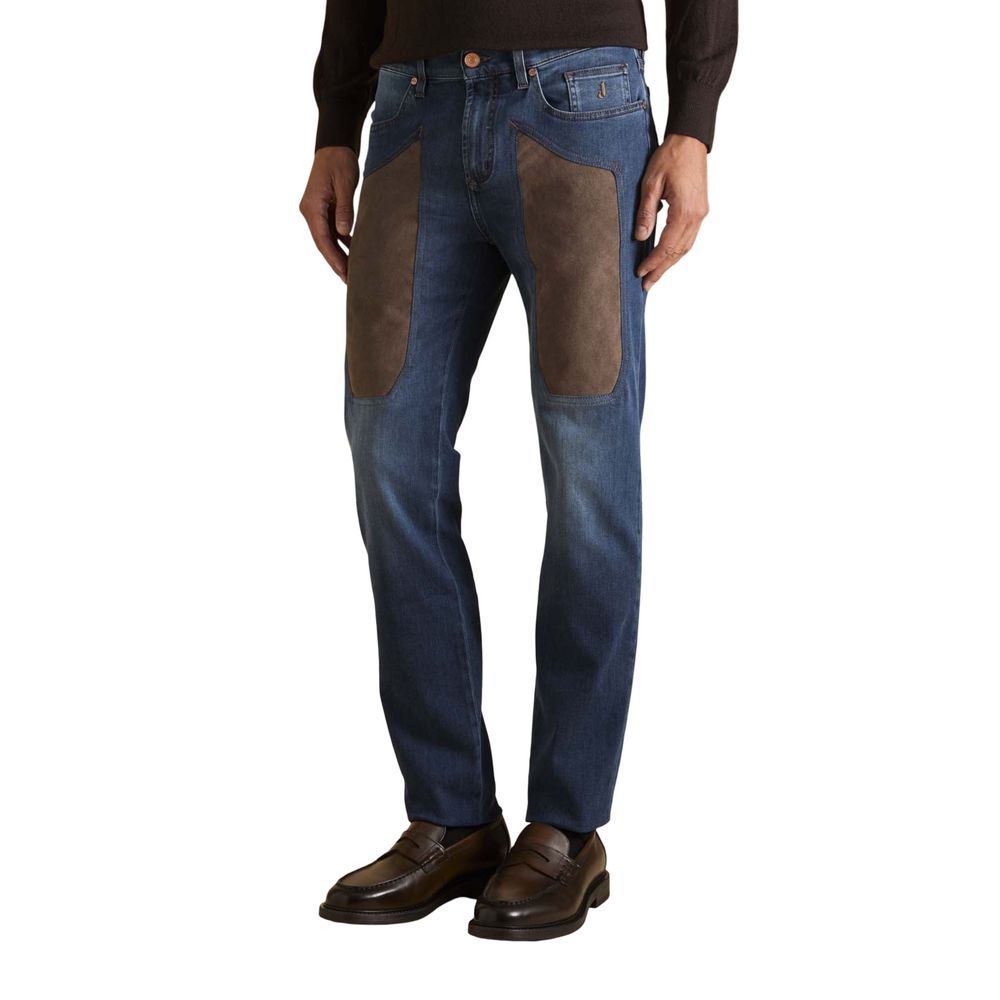 Jeckerson Pantalones Vaqueros Skinny Azules de Algodón