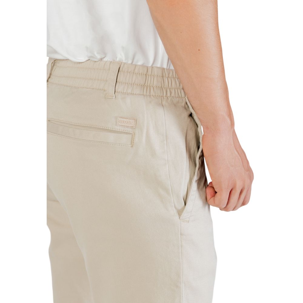 Hugo Boss Pantaloni Casual Beige in Poliestere