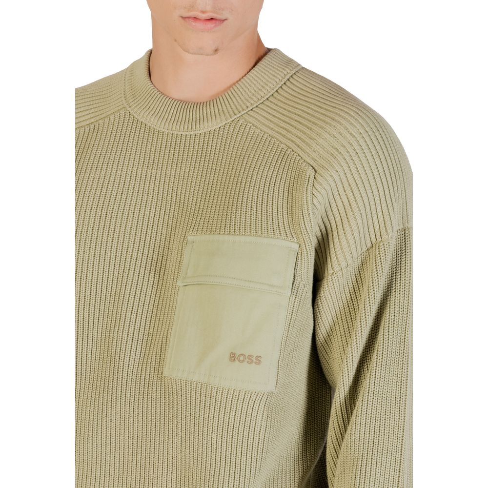 Sudadera de Algodón Verde Hugo Boss