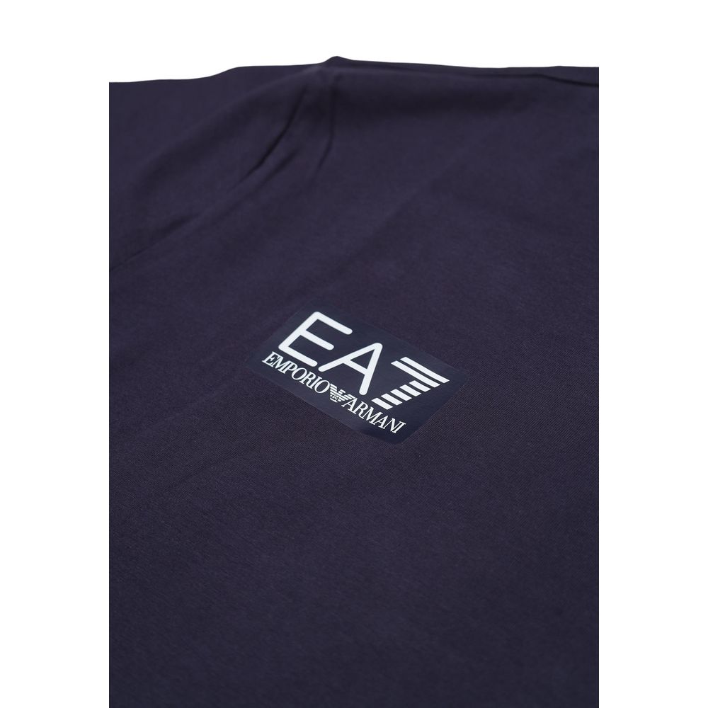 EA7 Emporio Armani Blue Cotton Sportswear