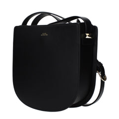 A.P.C. Black Leather Crossbody Bag