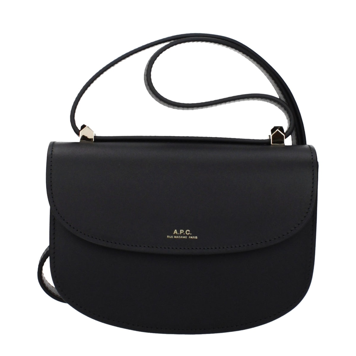 A.P.C. Black Leather Shoulder Bag