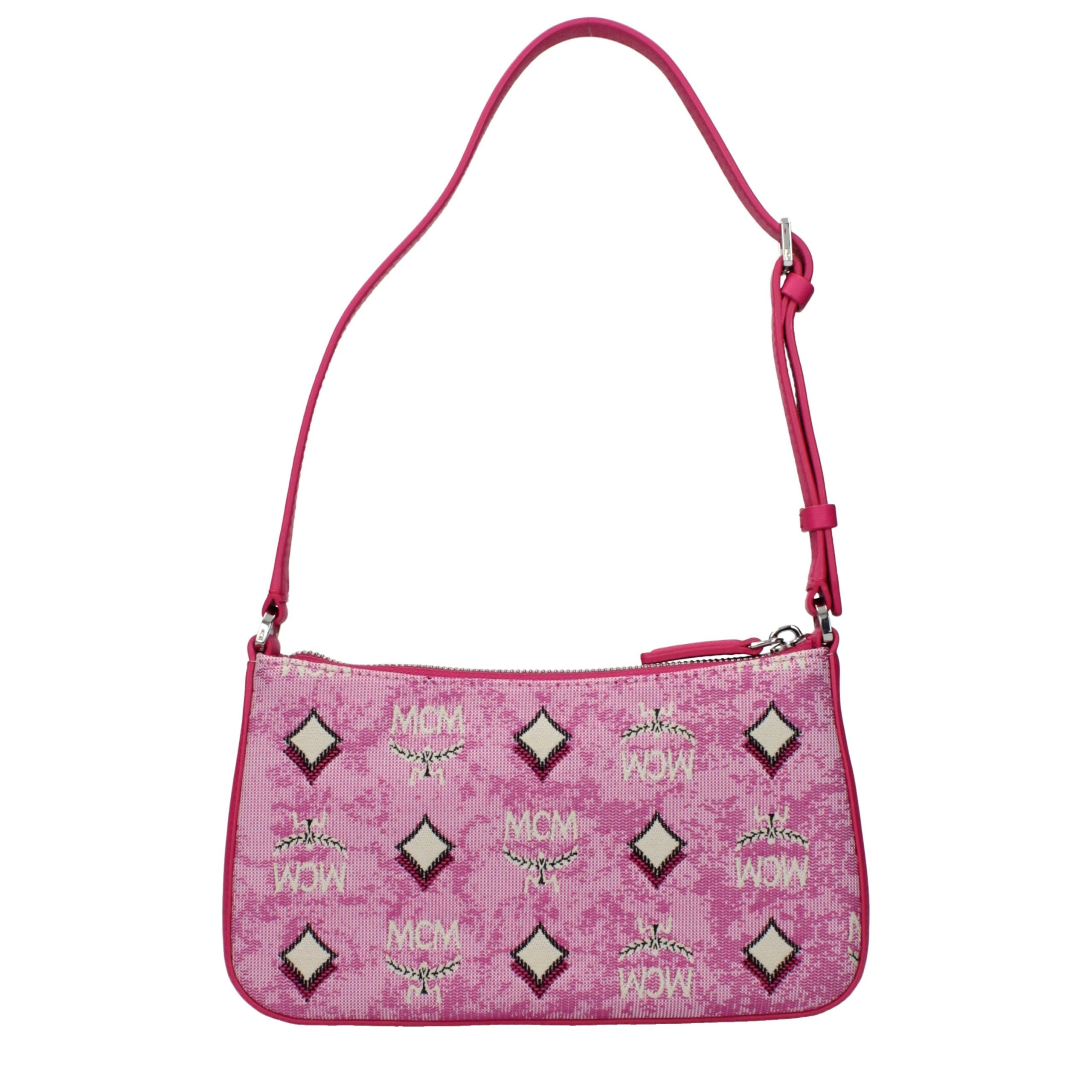 MCM Pink Fabric Crossbody Bag