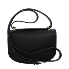 A.P.C. Black Leather Shoulder Bag