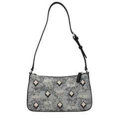 MCM Gray Fabric Crossbody Bag