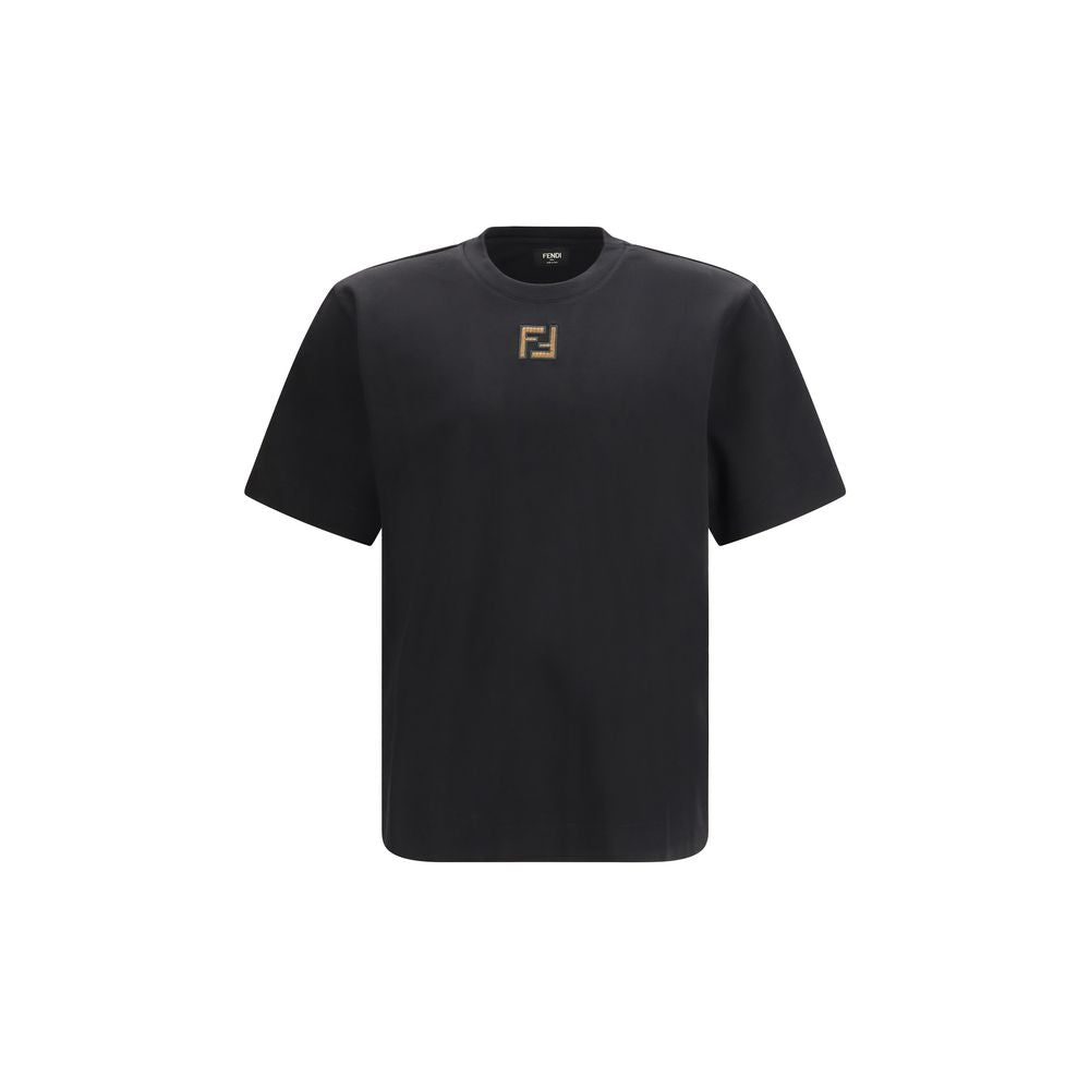 Fendi Black Cotton T-Shirt