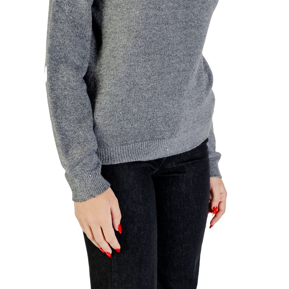 Liu Jo Gray Viscose Sweatshirt
