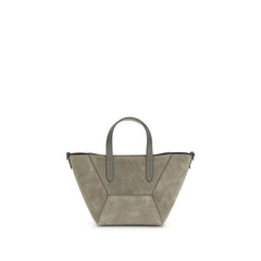 Brunello Cucinelli Brown Calf Leather Bos Taurus Shoulder Bag