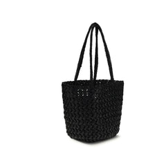 The Row Black Viscose Shoulder Bag