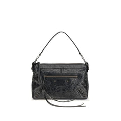 Balenciaga Black Lamb Ovis Aries Aries Shoulder Bag