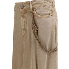 PINKO Beige Denim Skirt