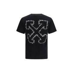 Off-White Maglietta di Cotone Nera