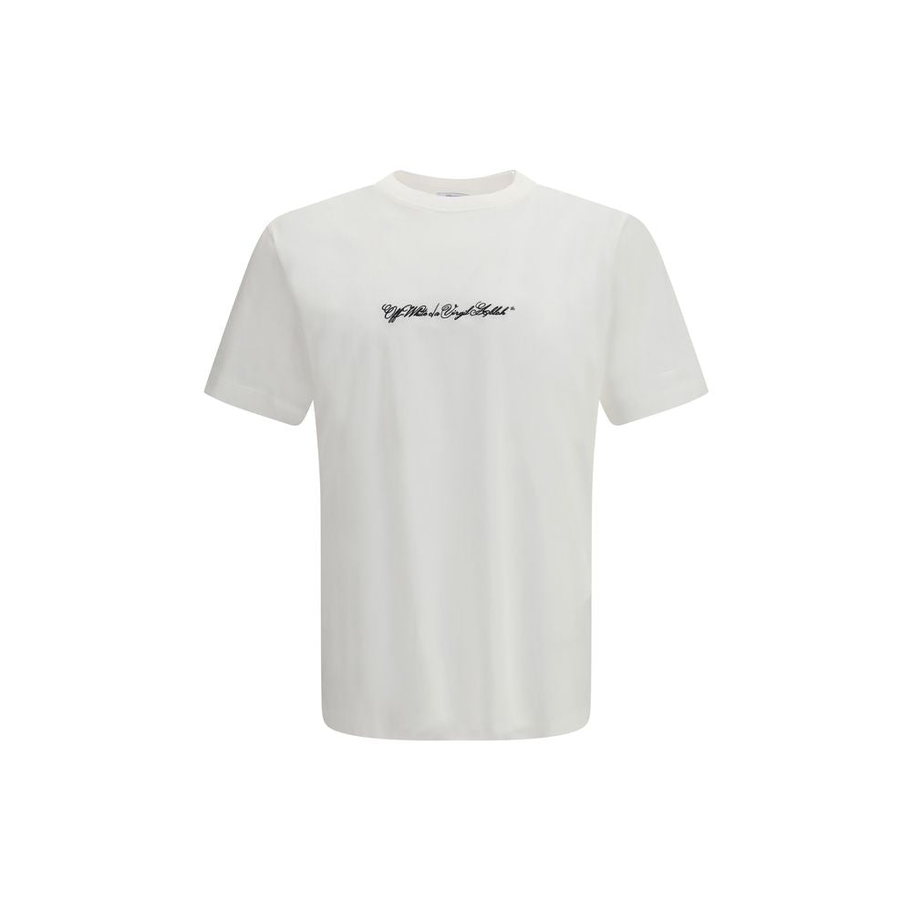 Off-White Camiseta Blanca de Algodón
