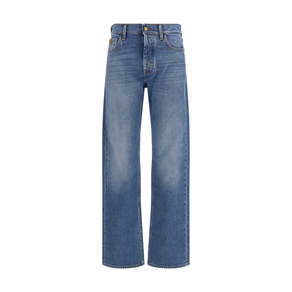 Jacob Cohen Blue Cotton Straight-Leg Jeans