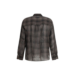 Our Legacy Brown Linen Pattern Shirt