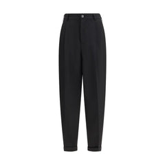 Marni Black Fleece Wool Casual Pants