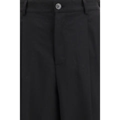 Marni Black Fleece Wool Casual Pants